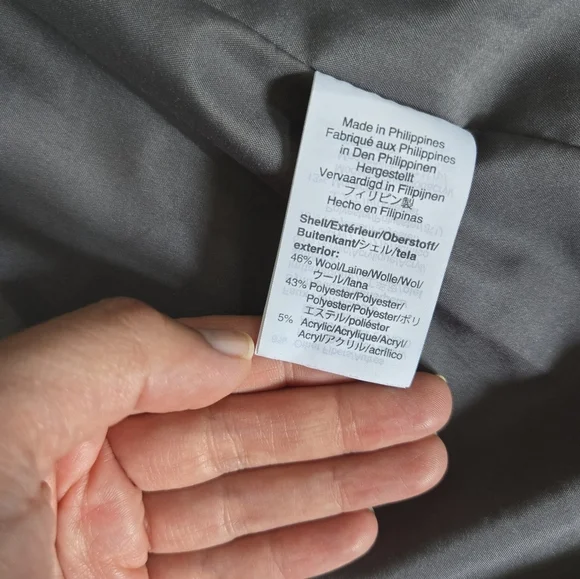 J.Crew Parka Jacket Women's Gray Wool Blend Faux Fur Trim Hooded Full Zip sz 4